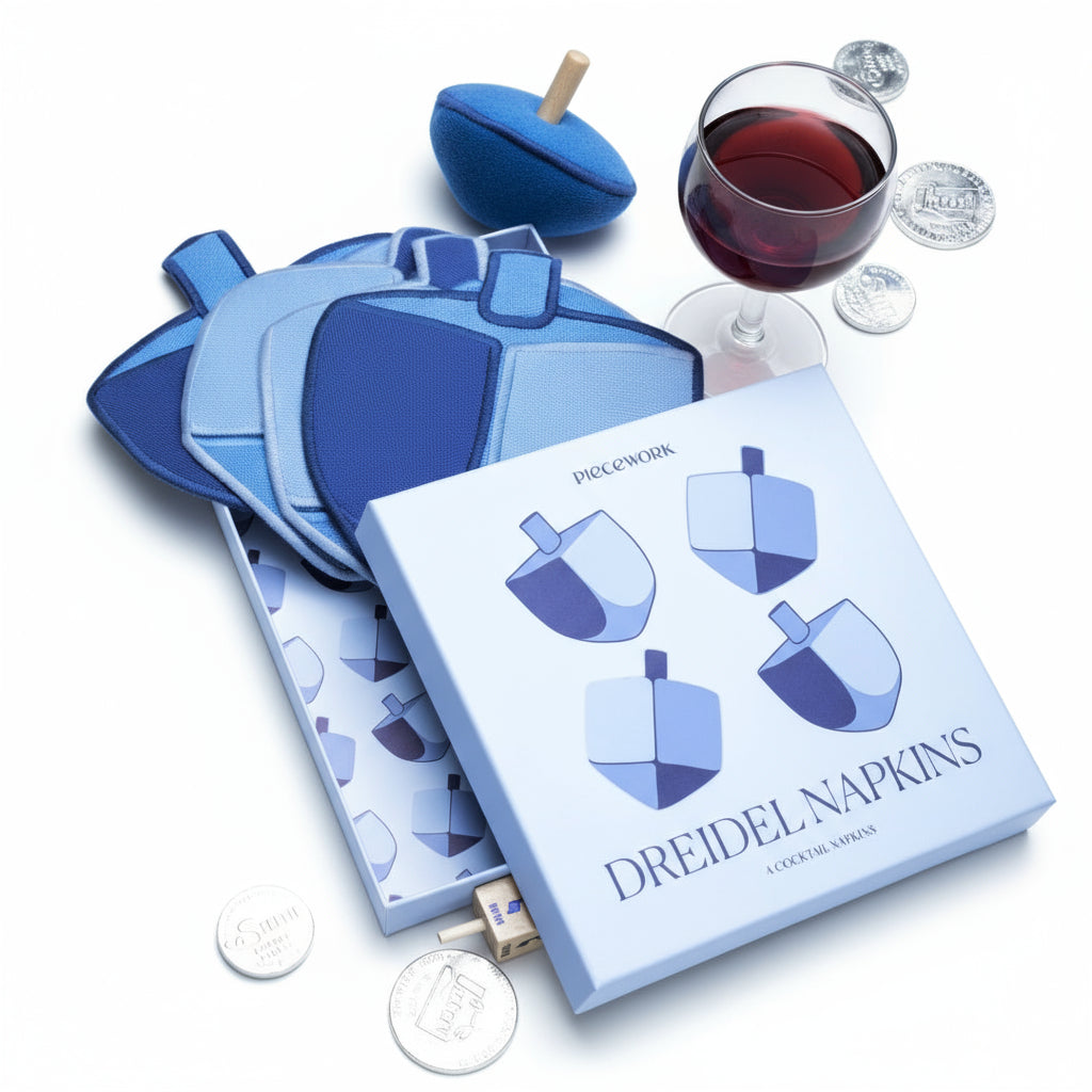 Dreidel Cocktail Napkins - Set of 4