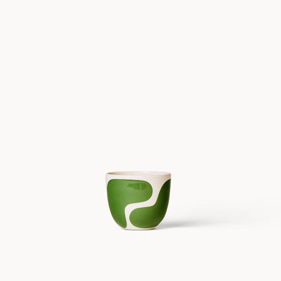 Meadow Color Block Planters (gloss): Large + Saucer