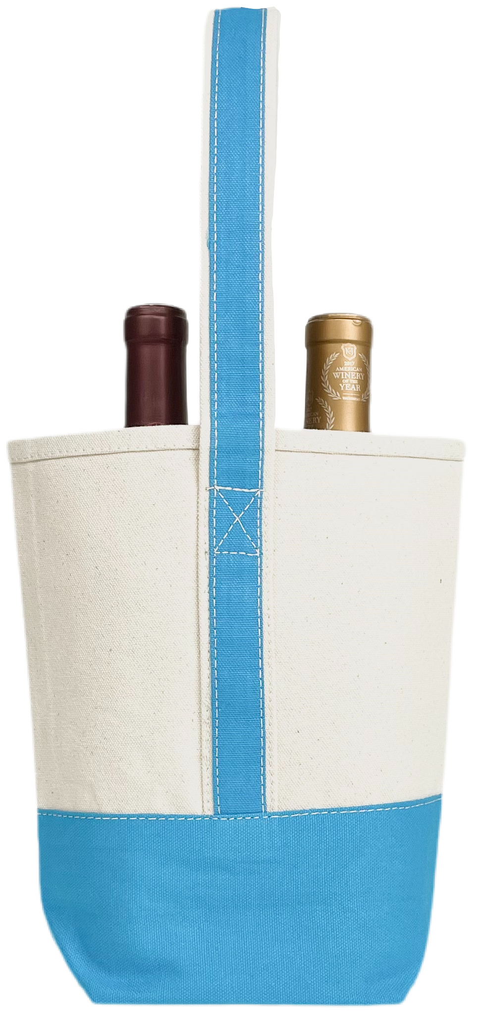 Double Wine Tote Bag: Maroon Red