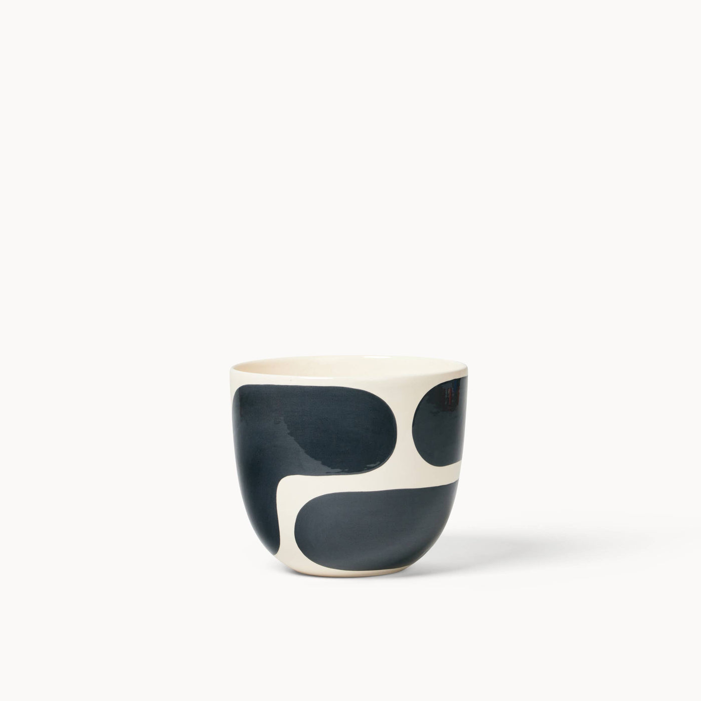 Black Color Block Planters (gloss): Small