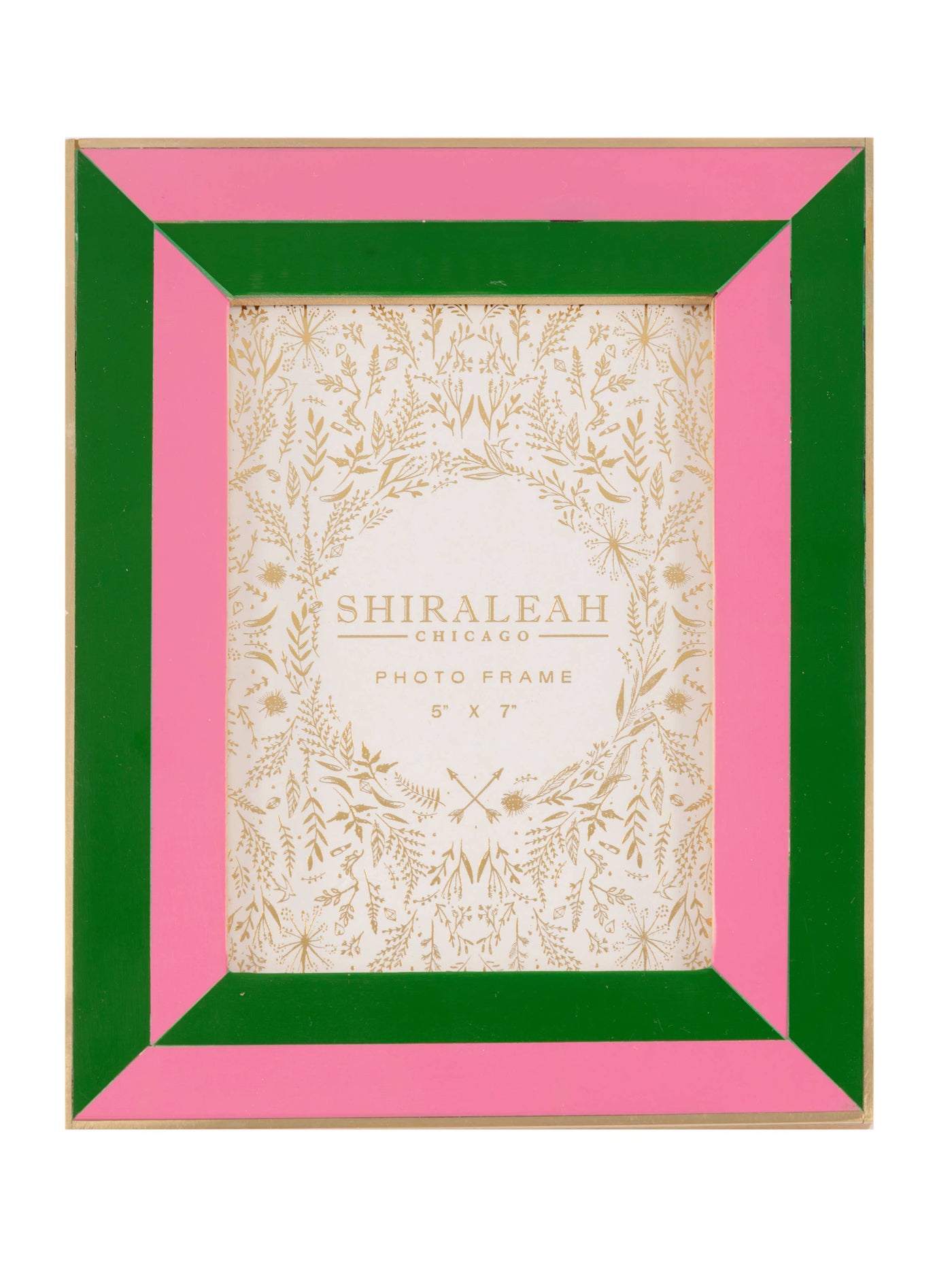 Pink and Green 5" x 7" Picture Frame