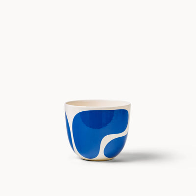 Cobalt Color Block Planters (gloss): Small + Saucer