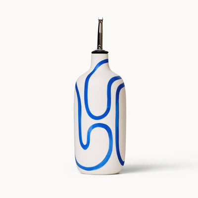 Oil / Vinegar Cruets - Cobalt Outline: Short