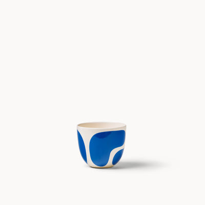 Cobalt Color Block Planters (gloss): Small + Saucer