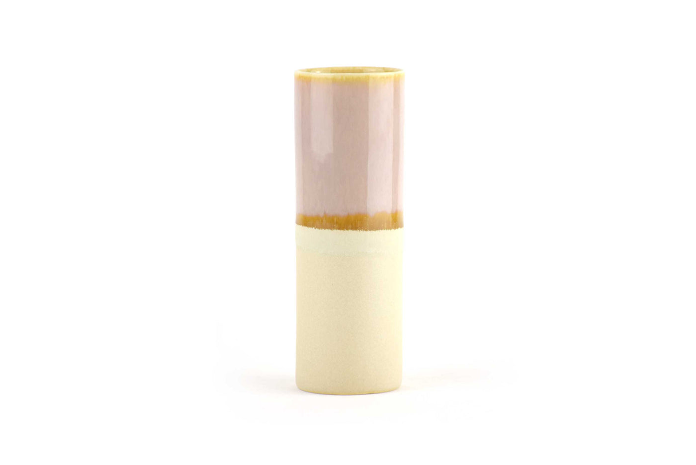 Pink and Beige Cylinder Vase: Extra Large