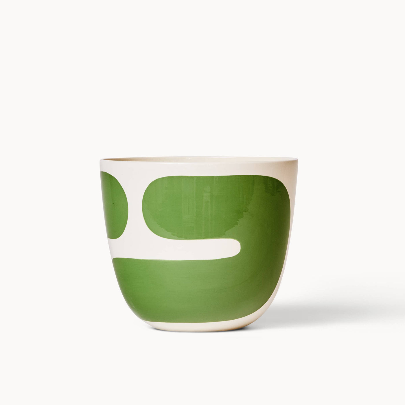 Meadow Color Block Planters (gloss): Large + Saucer