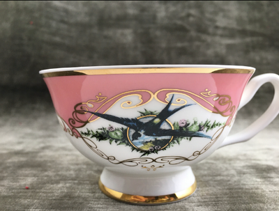 Pink Havisham Choke Insult cup and saucer