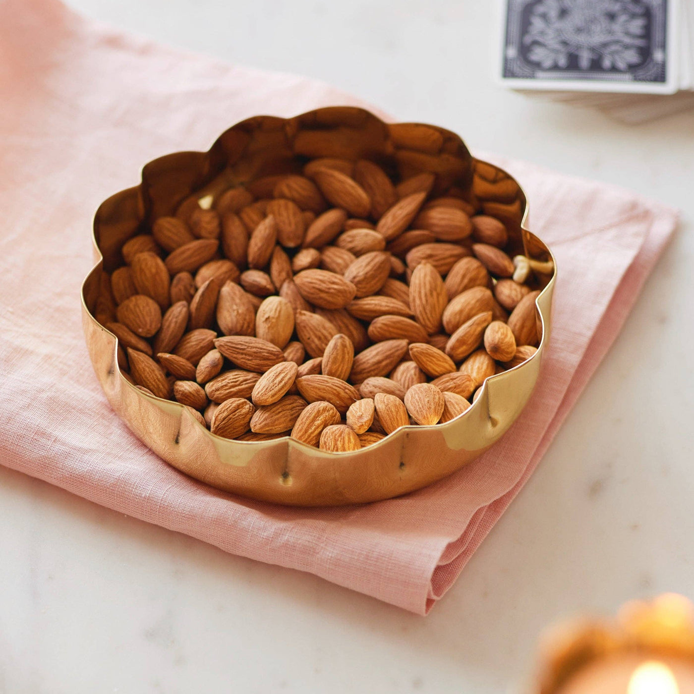 Hand shaped Brass Bowls, Set of 3