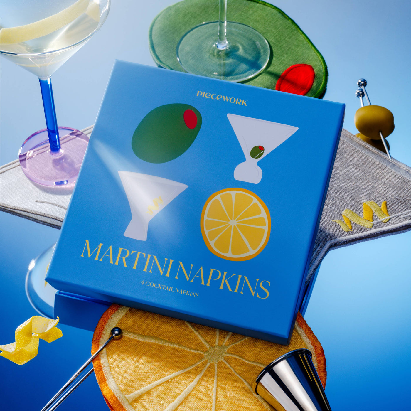 Martini Cocktail Napkins - Set Of 4