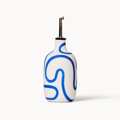 Oil / Vinegar Cruets - Cobalt Outline: Short