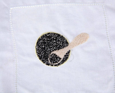 Caviar Cocktail Napkins: Set of 4