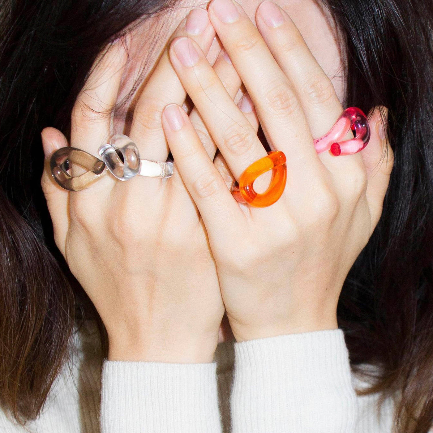 Neon Pink Loop Ring: Small