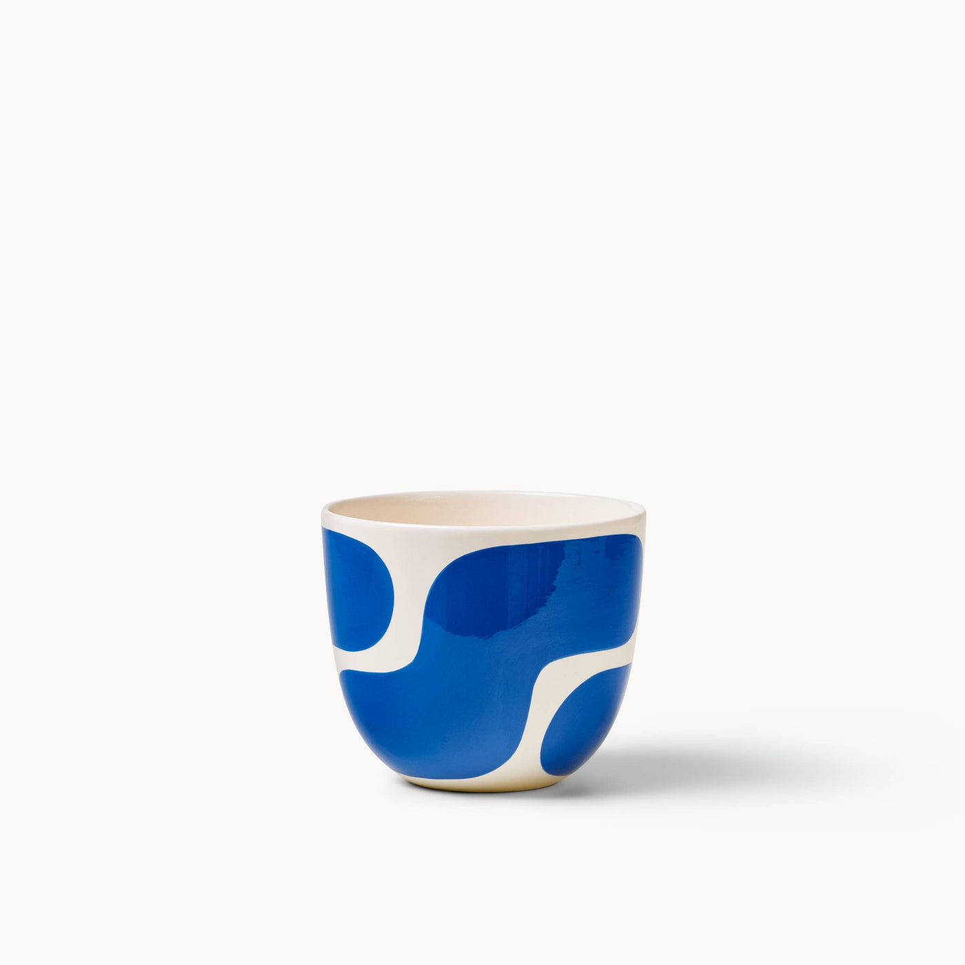Cobalt Color Block Planters (gloss): Small + Saucer