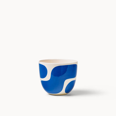 Cobalt Color Block Planters (gloss): Small + Saucer