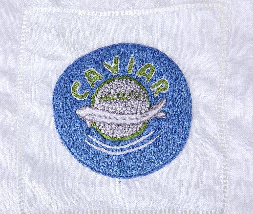 Caviar Cocktail Napkins: Set of 4
