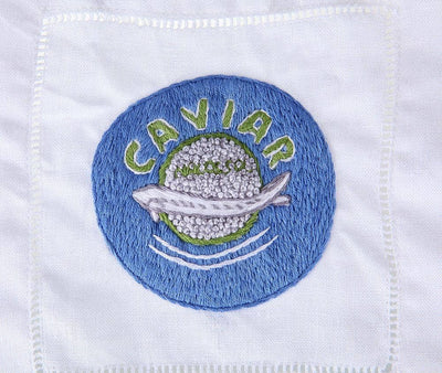 Caviar Cocktail Napkins: Set of 4