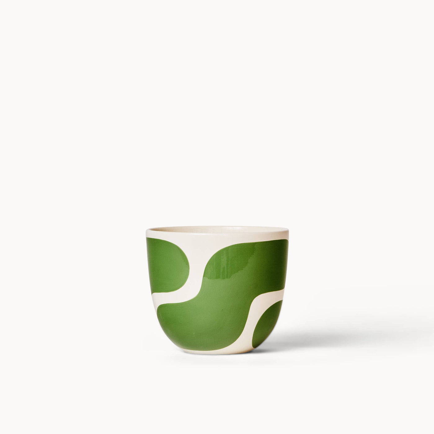 Meadow Color Block Planters (gloss): Medium + Saucer