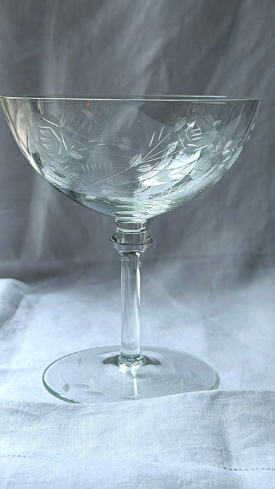 Vintage Etched Coupes - Sold in Sets of 2