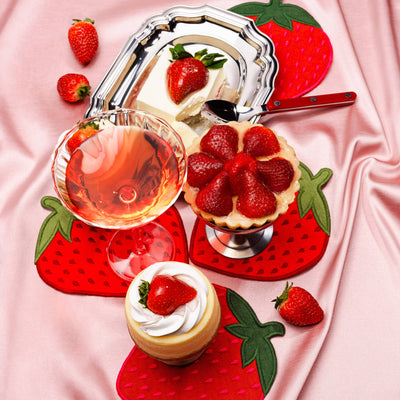 Strawberry Cocktail Napkins - Set Of 4