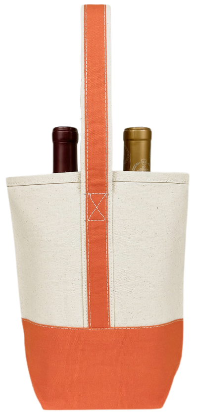 Double Wine Tote Bag: Orange