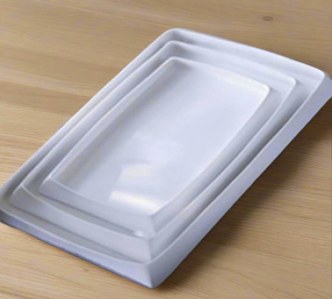 Folded Edge Porcelain Tray: Small