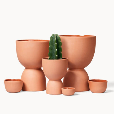 Terracotta Stacked Planters: Small