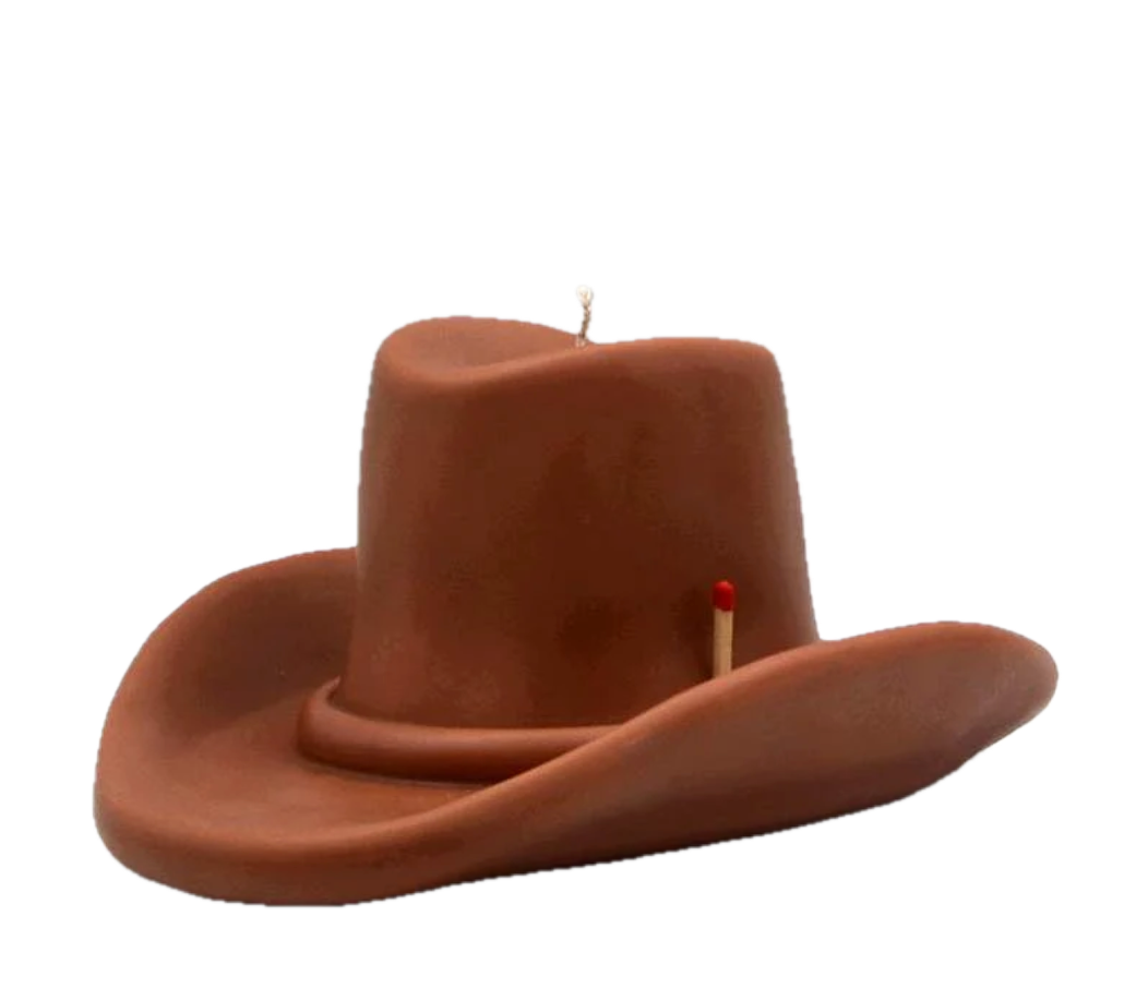 Cognac Cowboy Hat with Match
