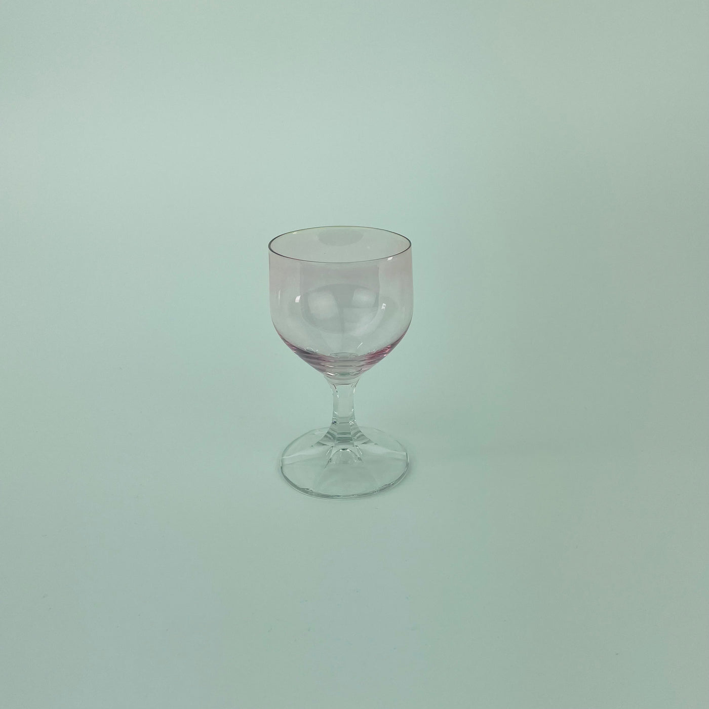 2 Pink Vintage Small Wine Glasses