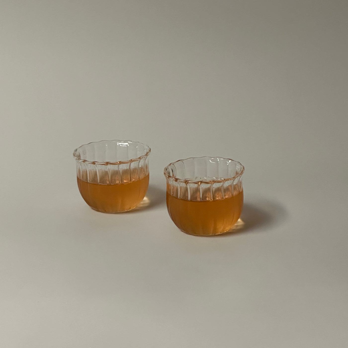Petite Ribbed Glass Set, Set of 2