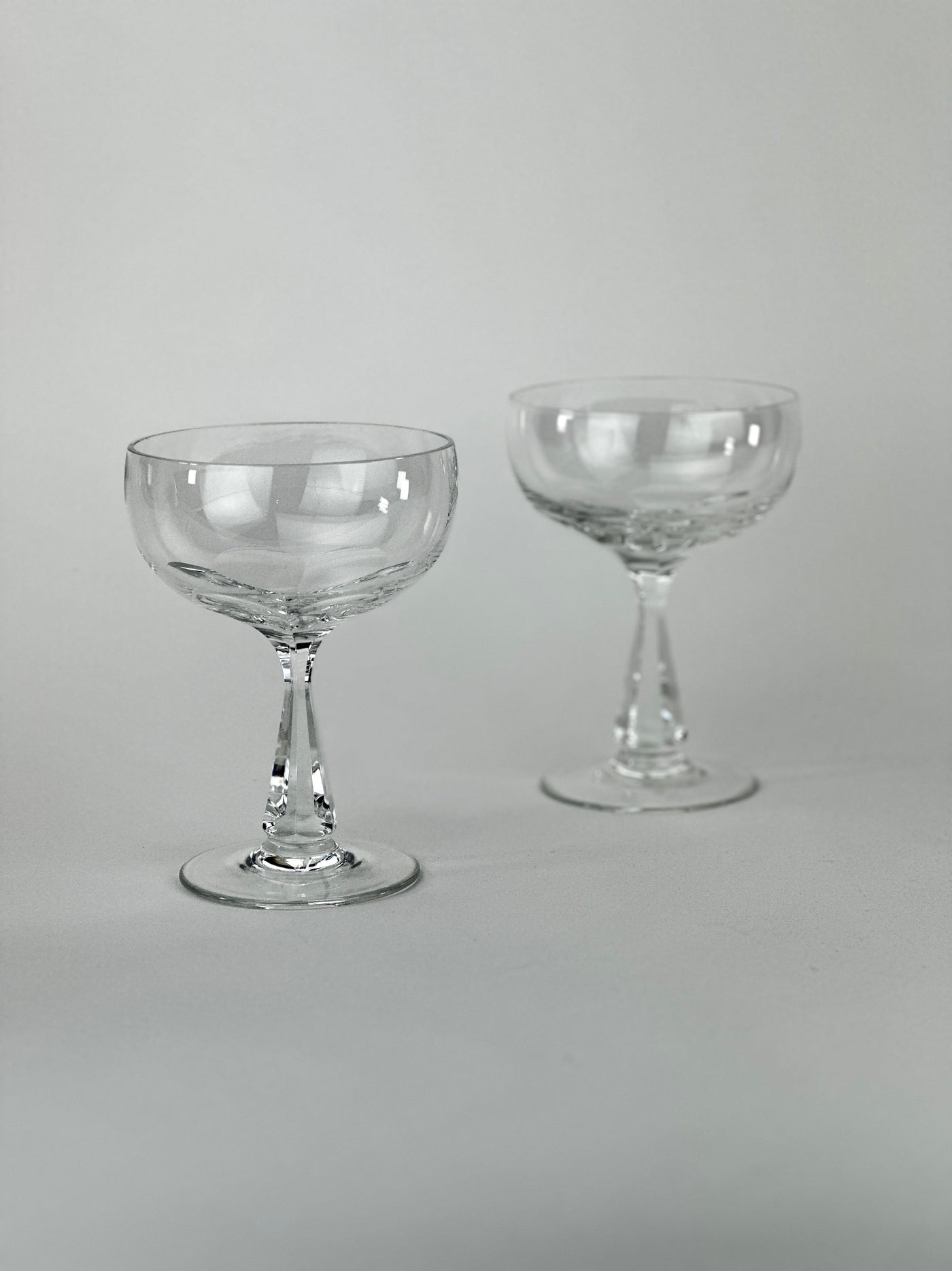 Set of 2 Vintage Crystal Coupes