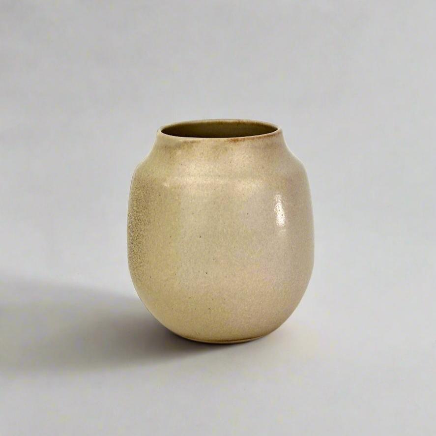 Beige Handmade Vase by Moss Made Pottery