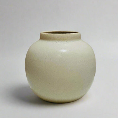 Beige Handmade Vase by Moss Made Pottery