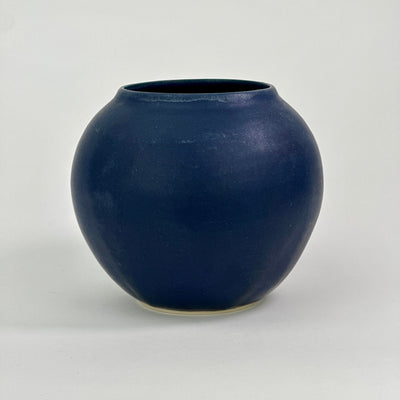 Navy Handmade Vase by Moss Made Pottery