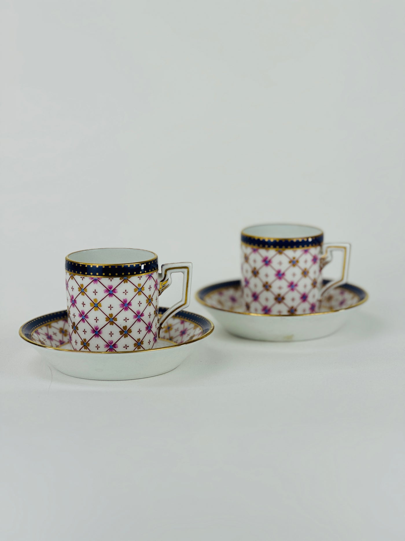 Set of Vintage Ginori Espresso Cups & Saucers