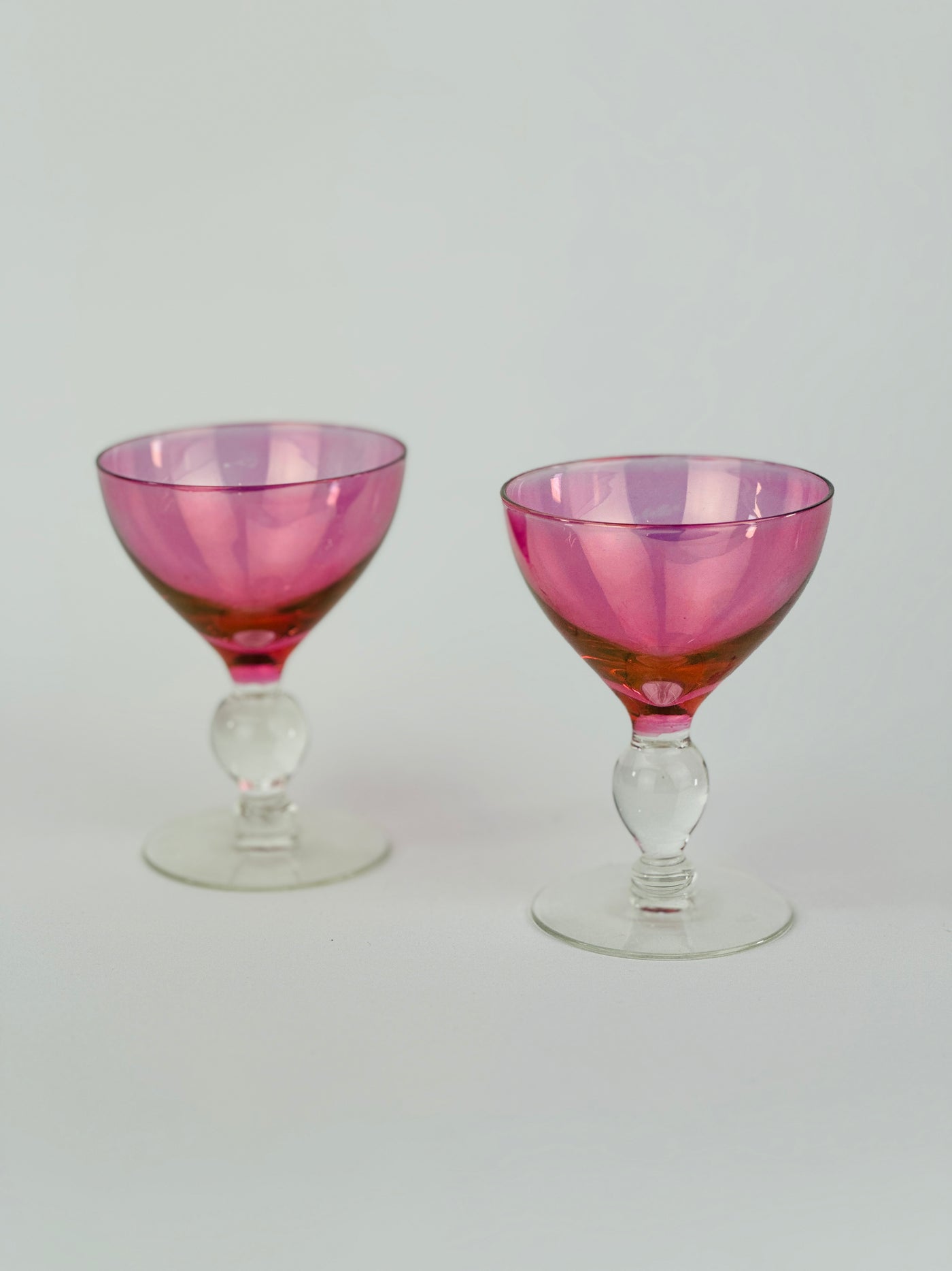 Vintage Pink Cordial Glasses - set of 2