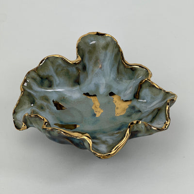 You Are Beautiful Blue & Gold Dish