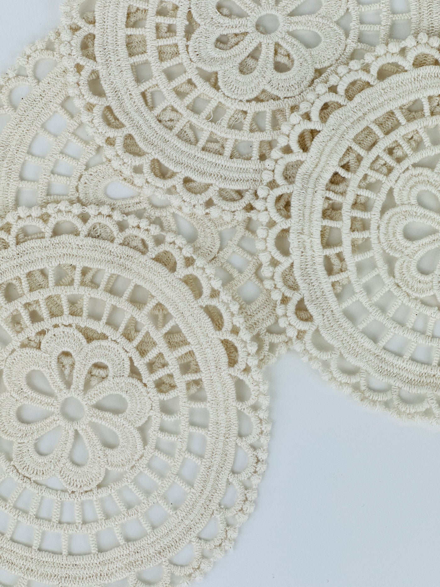 Set of 4 Cotton Crocheted Doilies
