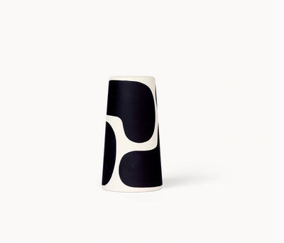 Black Color Block Pillar Vase by Franca Brooklyn