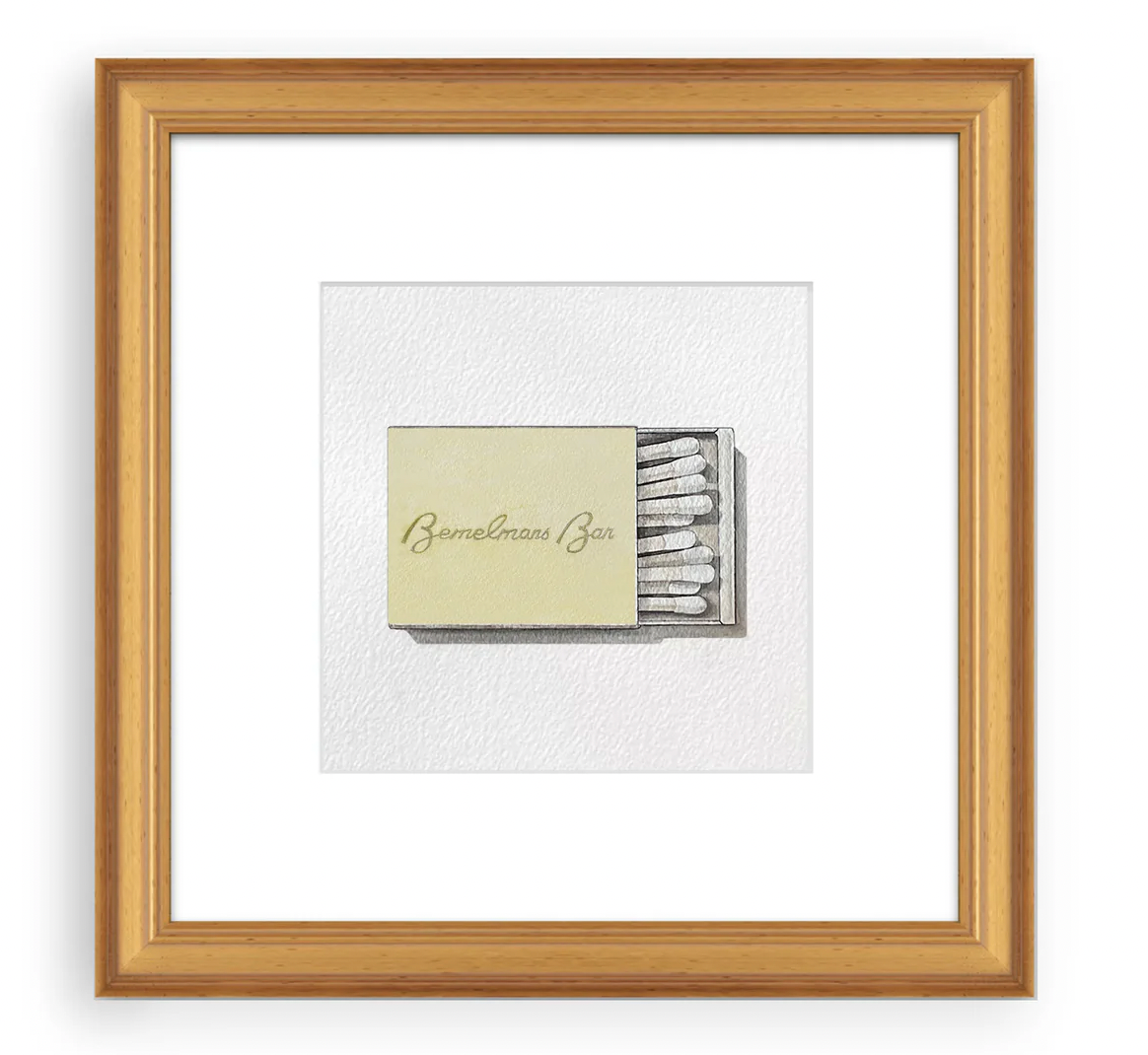 Bemelman's Bar Watercolor Matchbox Print