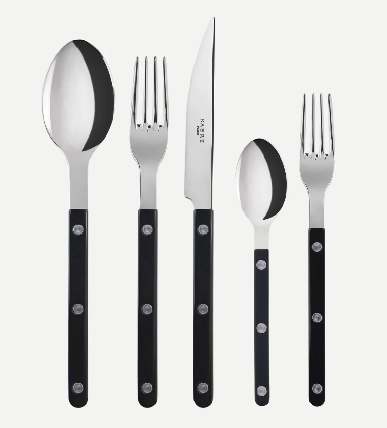 Black Bistro 5-Piece Place Setting by Sabre Paris