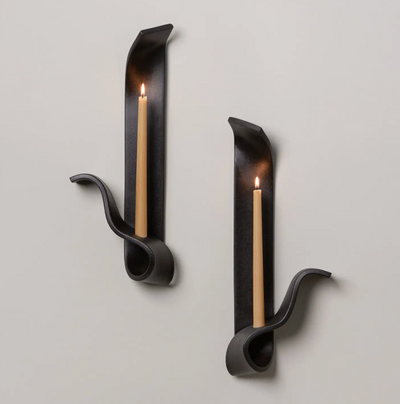 Moonara Wall Sconce in Black by SIN Ceramics