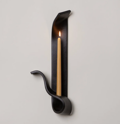 Moonara Wall Sconce in Black by SIN Ceramics