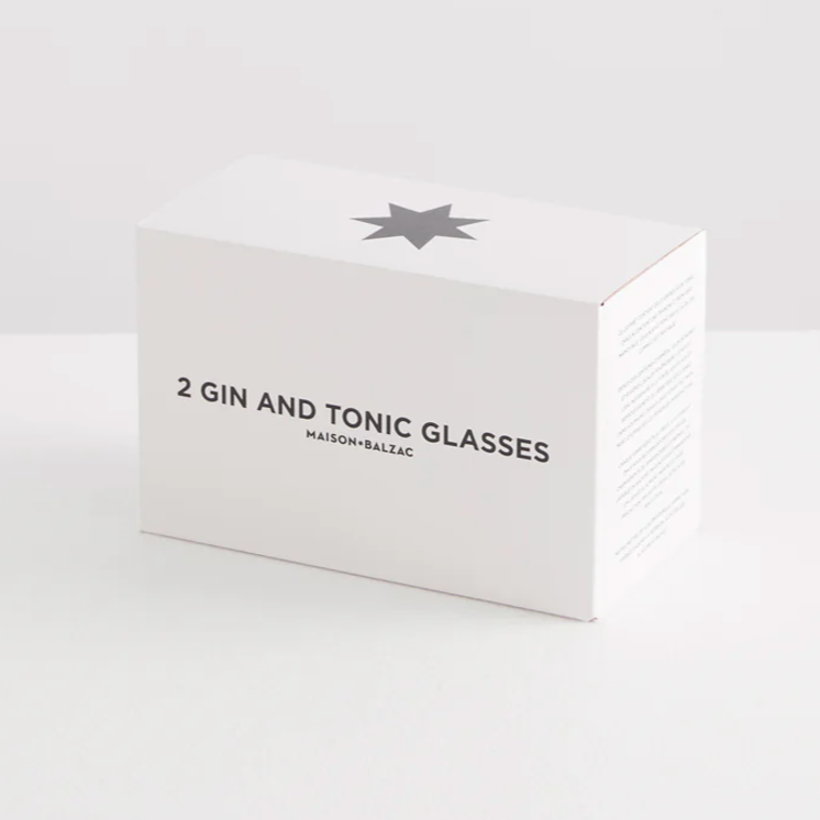 Set of 2 Gin & Tonic Glasses by Maison Balzac