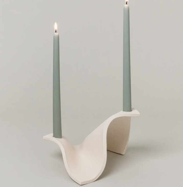 Drape Candelabra by Sin Ceramics