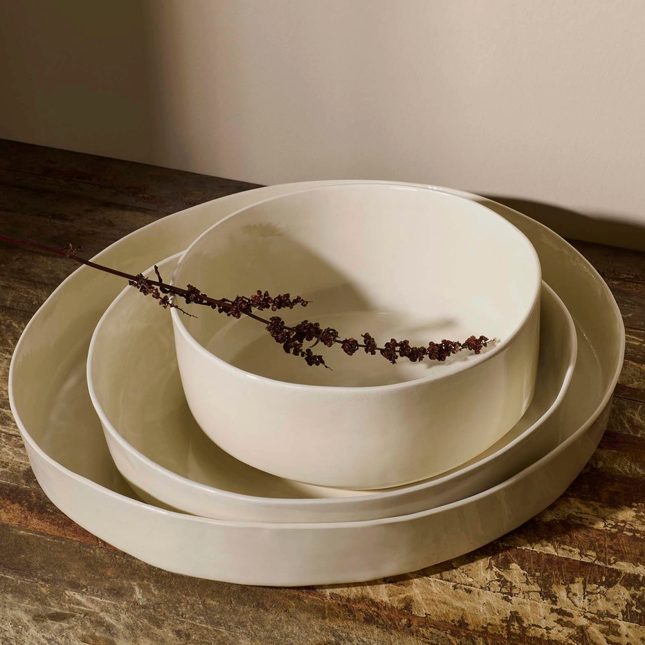 Lauren HB Trega Matte White Serving Bowl: Medium