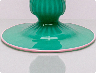 Glass Candlestick Holders by Andrew Iannazzi - Sold Individually