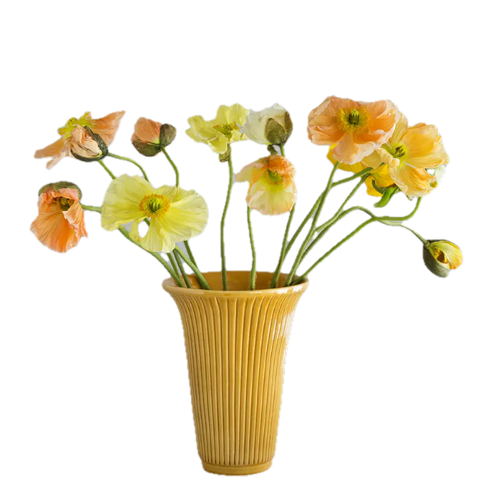 Daisy Vase in Deep Yellow