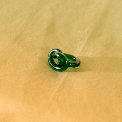 Neon Green Pretzel Ring: Medium