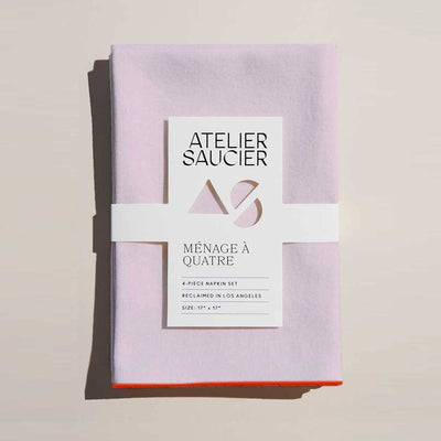 Blush Linen Orange Napkins | Set of 4