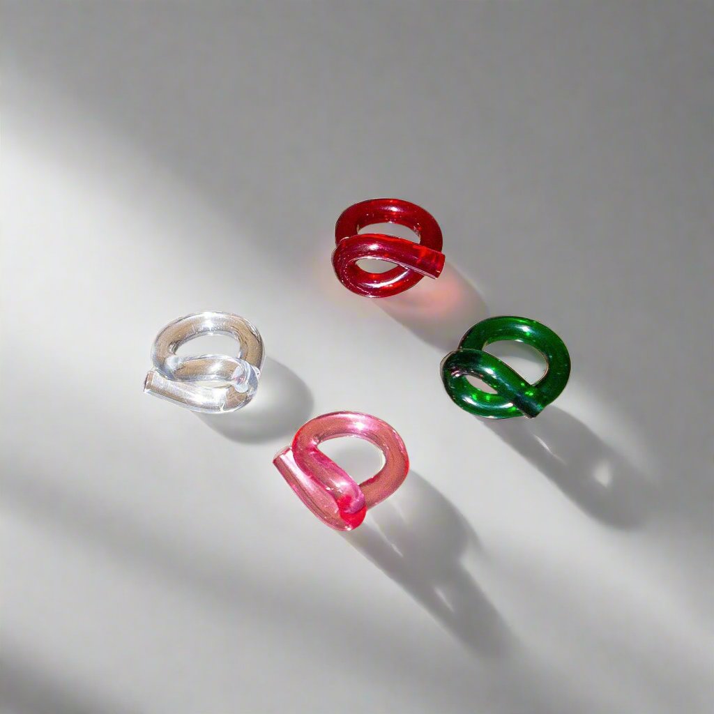 Neon Pink Loop Ring: Small